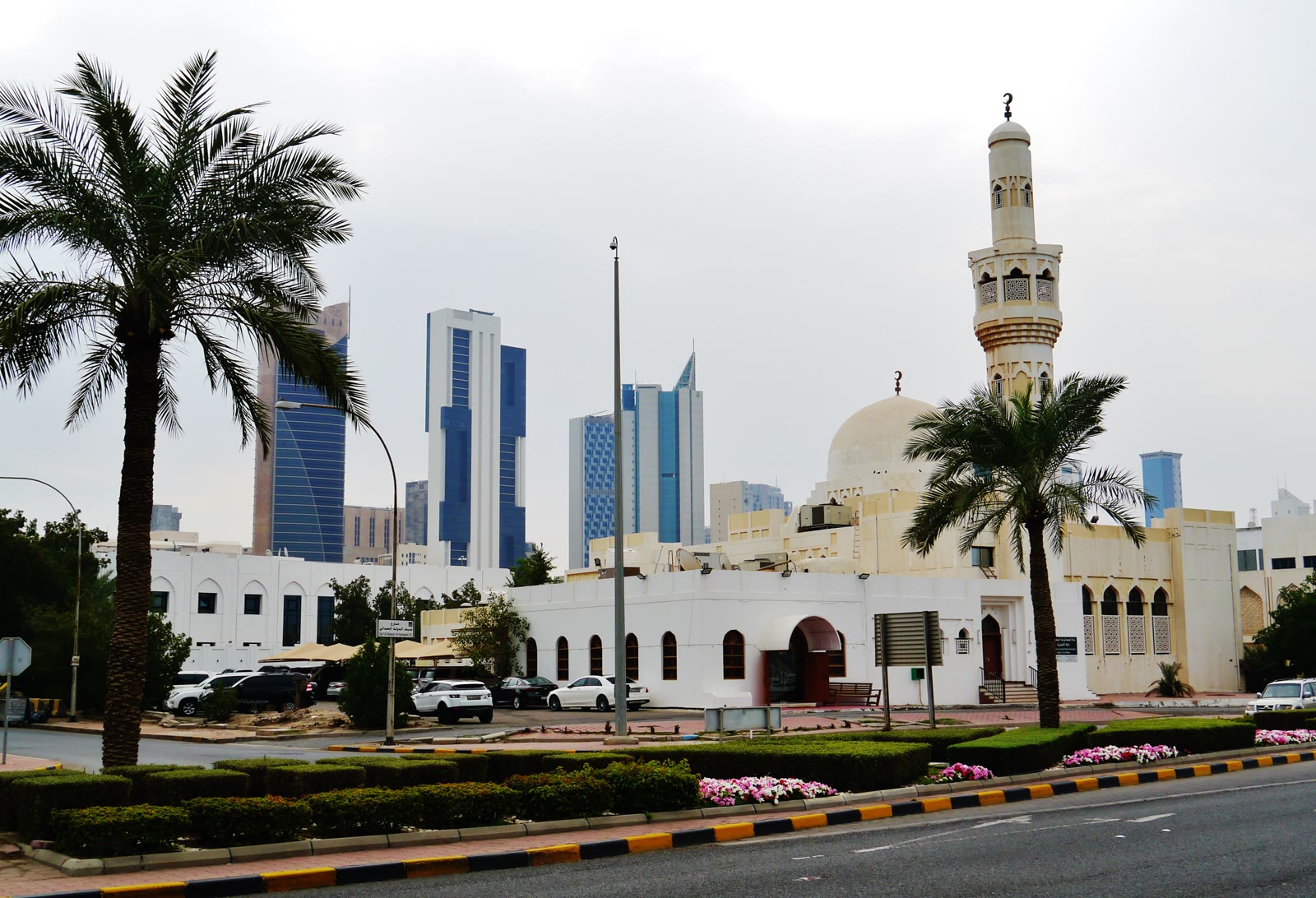 Kuwait City waterfront beside Arabian Gulf Street